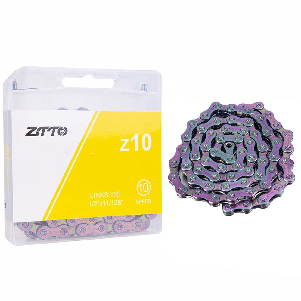 ZTTO Z10 MTB Road Folding Bike Chain 10-Speed 116 Links Carbon Steel Bicycle Chain ZTTO Z10 MTB Road Folding Bike Chain 10-Speed 116 Links Carbon Steel Bicycle Chain